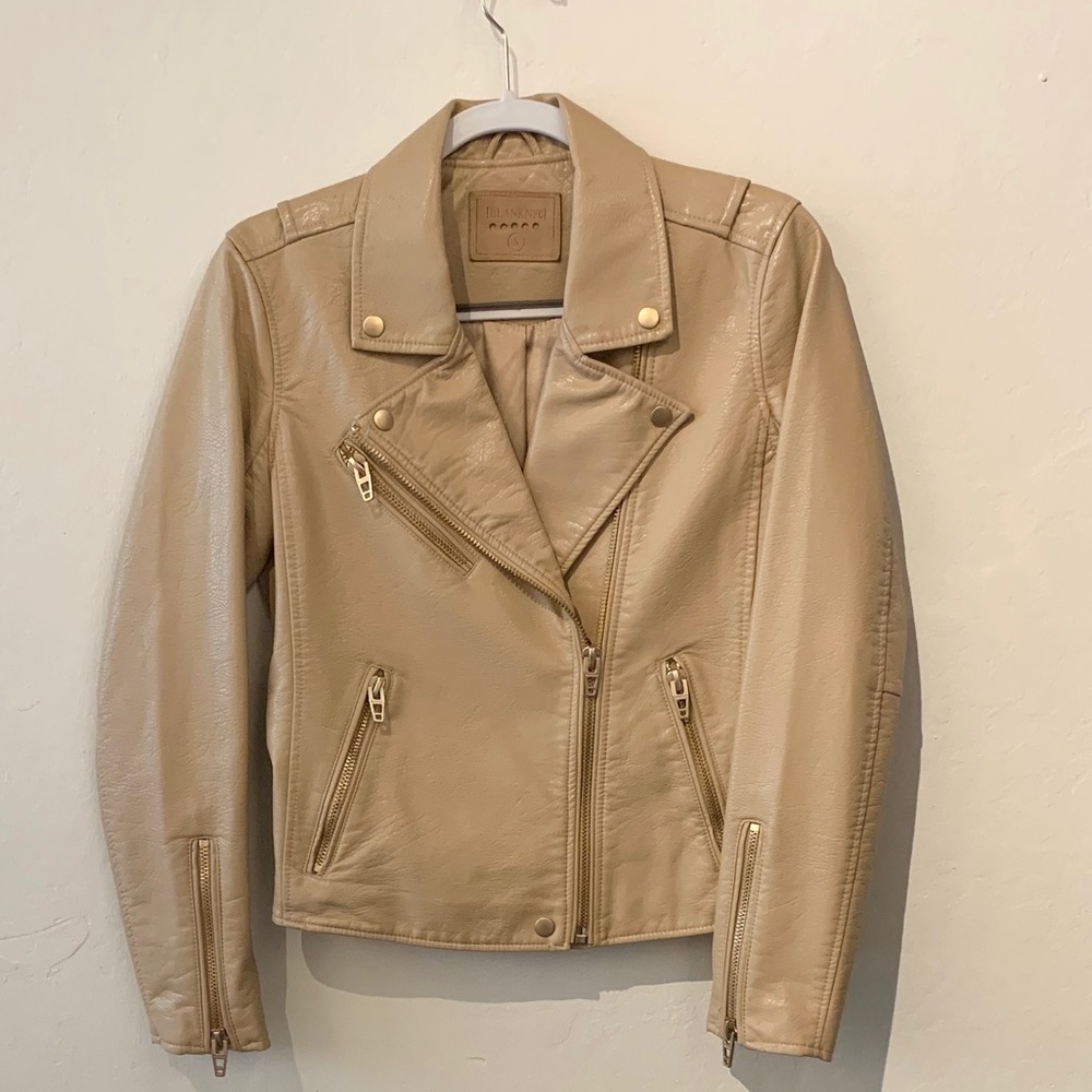Vegan Leather Motto Jacket